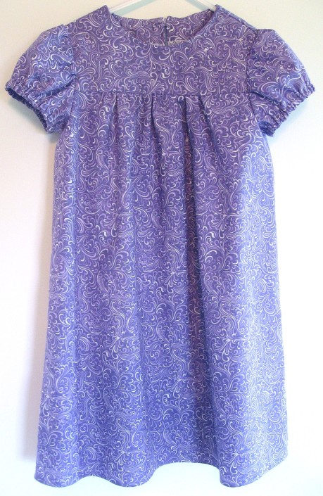 Simply Modest Dress, Purple Swirl Print, Size 4 whole